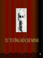 TƯ TƯỞNG HỒ CHÍ MINH VỀ CNXH VÀ CON ĐƯỜNG QUÁ ĐỘ LÊN CNXH Ở VIỆT NAM