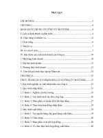 GIẢI PHÁP ĐẨY MẠNH HOẠT ĐỘNG XUẤT NHẬP KHẨU CỦA CÔNG TY MATEXIM