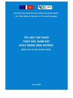 Tài liệu tập huấn theo dõi, giám sát hoạt động dinh dưỡng