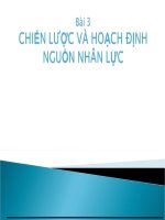 Chiến lược và hoạch định nguồn nhân lực