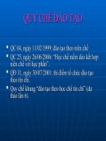 Quy chế đào tạo theo niên chê, tín chỉ, học mềm dẻo