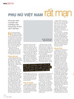 Phụ nữ Việt Nam rất mạn