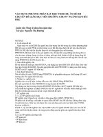 VẬN DỤNG PHƯƠNG PHÁP DẠY HỌC THEO DỰ ÁN ĐỂ DH CHUYÊN ĐỀ GIÁO DỤC MÔI TRƯỜNG CHO SV NGÀNH GD TIỂU HỌC