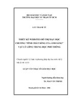 Thiết kế website hỗ trợ dạy học chương tính chất sóng của ánh sáng vật lý lớp 12