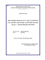 MỘT SỐ BIỆN PHÁP QUẢN LÝ VIỆC LÀM ĐIỂM Ở CÁC TRƯỜNG TRUNG HỌC CƠ SỞ TRÊN ĐỊA BÀN  QUẬN 6 – THÀNH PHỐ HỒ CHÍ MINH