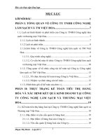 24 Kế toán tiêu thụ và xác định kết quả kinh doanh tại Công ty TNHH Công Nghệ Sạch và Thương mại Việt Hoa