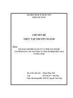 110 Kế toán chi phí sản xuất và tính giá thành sản phẩm xây lắp tại Công ty TNHH Cương Lĩnh