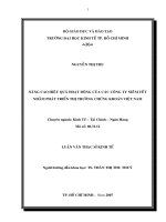 186 Nâng cao hiệu quả hoạt động của các Công ty niêm yết nhằm phát triển thị trường chứng khoán Việt Nam
