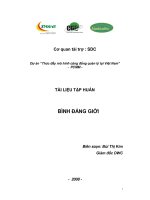 Tài liệu tập huấn bình đẳng giới