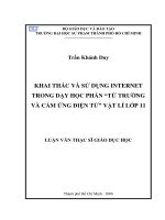 KHai thác sử dụng internet trong dạy học