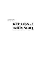 Kết luận và kiến nghị  khảo sát phản ứng biến tính Polyetylen Glycol