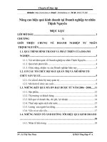 Nâng cao hiệu quả kinh doanh tại Doanh nghiệp tư nhân Thịnh Nguyên