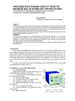 Ứng dụng rơle khoảng cách kỹ thuật số micom để bảo vệ đường dây truyền tải điện