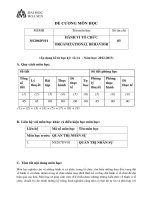 Đề cương môn học hành vi tổ chức