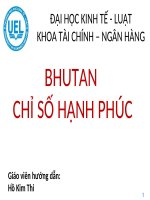 BHUTAN  CHỈ SỐ HẠNH PHÚC
