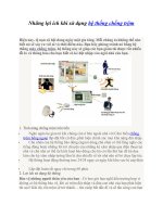 Những lợi ích khi sử dụng hệ thống chống trộm