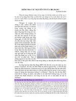 Kiểm tra các nguyên tố của big bang