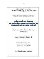 11 Quản trị rủi ro tín dụng tại Ngân hàng Ngoại thương Đồng Nai trong thời kỳ hội nhập quốc tế