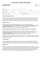 GEOGRAPHY MAJOR CHECKSHEET