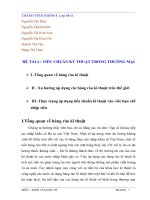 Tiêu chuẩn kĩ thuật trong thương mại