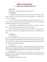 Chương trình chuẩn môn sinh học -thpt