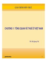 Giáo trình cung cấp những kiến thức cơ bản về thuế - tổng quan về thuế