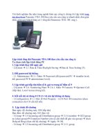 Huong dan lap dat tong dai dien thoai PANAONIC TDA 100 theo yeu cau