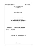 Luận văn thác sĩ về Giải pháp phát triển thị trường giao dịch các giấy tờ có giá ngắn hạn ở Việt nam