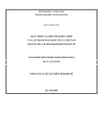 Hoàn thiện các biện pháp điều chỉnh cán cân thanh toán quốc tế của Việt Nam đáp ứng yêu cầu hội nhập kinh tế quốc tế