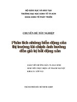 Phân tích những biến động của thị trường tài chính ảnh hưởng đến giá trị bất động sản