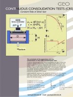 Continuous consolidation tests (CRS)