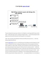 Cách lắp đặt camera hà nội
