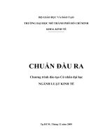 Chương trình đào tạo cử nhân đại học- ngành kinh tế