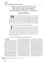 Khảo sát các nhân tố ảnh hưởng  đến sự hài lòng của du khách  khi đến du lịch ở Bà Rịa – Vũng Tàu