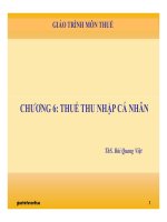 Giáo trình cung cấp những kiến thức cơ bản về thuế - thuế thu nhập cá nhân