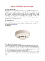 Chi tiết về thiết bị báo cháy của gia đình