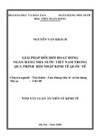 đổi mới hoạt động ngân hàng nhà nước Việt Nam