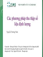 Các phương pháp thu thập số liệu định lượng