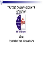 Phương thức thanh toán qua PayPa