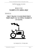 231 Thực trạng và giải pháp phát triển hợp tác xã nông nghiệp ở An Giang