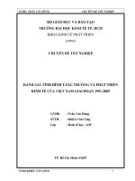 Đánh giá tình hình tăng trưởng và phát triển kinh tế việt nam từ 1991-2005