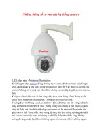 Những thông số cơ bản của hệ thống camera