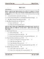 43 Hoàn thiện quy trình kiểm toán tại sản cố định do Công ty TNHH Tư vấn kế toán – Kiểm toán Việt Nam thực hiện