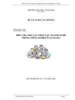 234 Điều tra nhu cầu nhân lực ngành nghề trong nông nghiệp ở An Giang