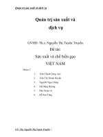 sản xuất và chế biến gạo tại việt Nam