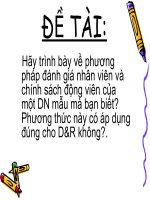 Phương pháp đánh giá nhân viên và chính sách động viên của 1 doanh nghiệp