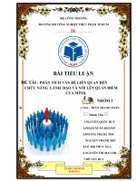 PHÂN TÍCH VẤN ĐỀ LIÊN QUAN ĐẾN CHỨC NĂNG  LÃNH  ĐẠO VÀ NÓI LÊN QUAN ĐIỂM CỦA MÌNH