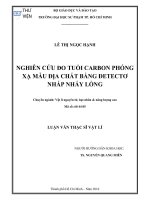 Nghiên cứu đo tuooit carbon phóng xạ mẫu địa chất bằng Detecto nhấp nháy lỏng