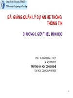 Bài giảng quản lí dự án hệ thống thông tin