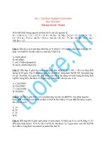 Thi trắc nghiệm tuyển sinh -Hóa học